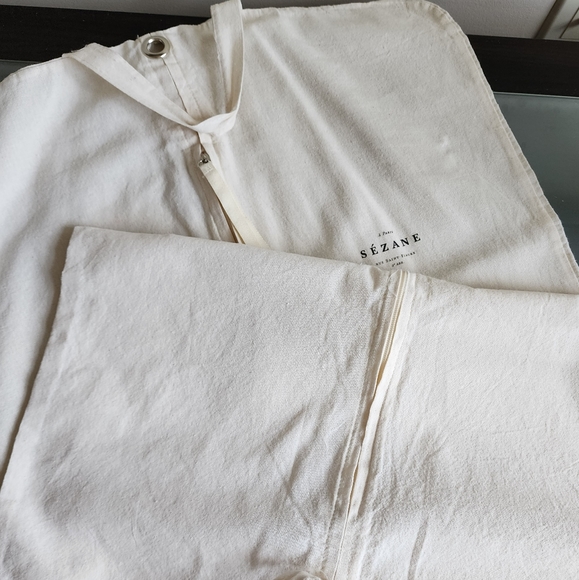 SEZANE BEIGE LINEN LONG GARMENT BAG - Picture 1 of 10